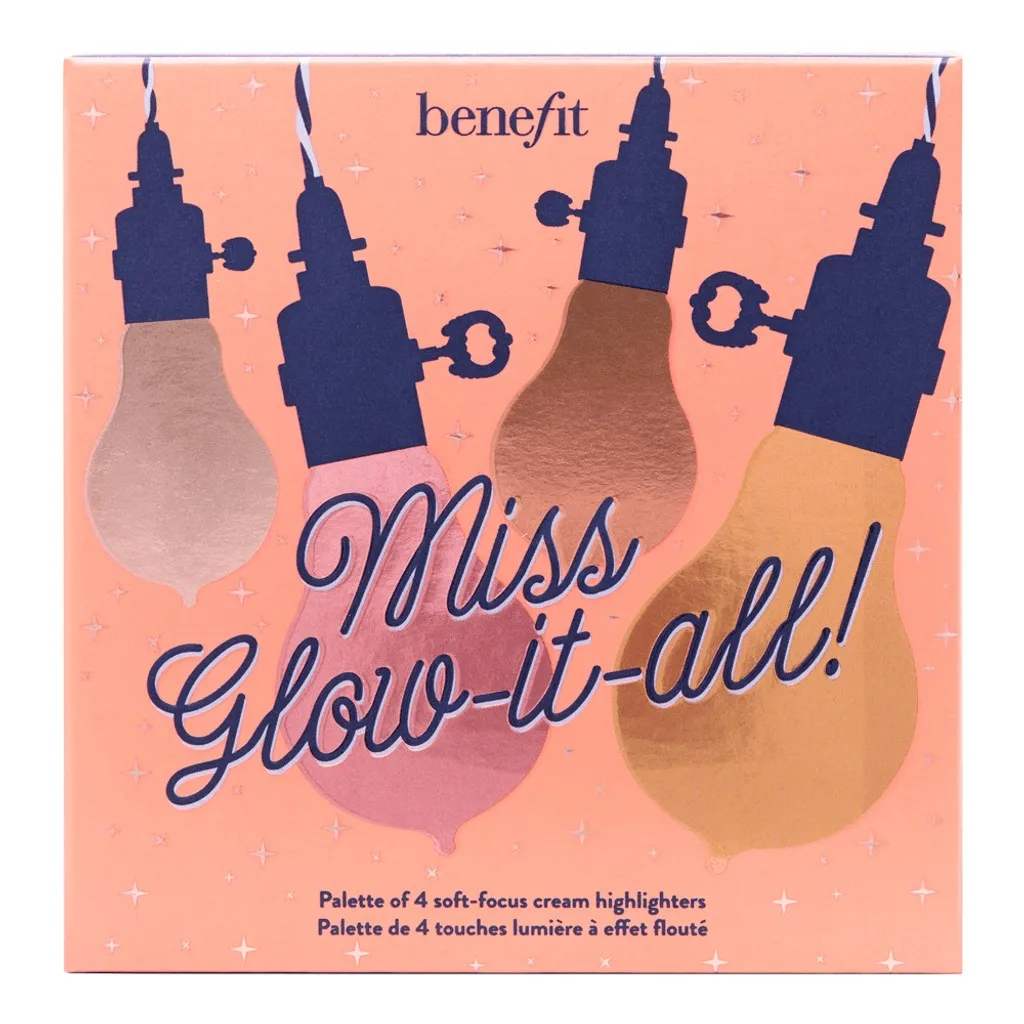 درباره خرید پالت هایلایت بنفیت چهارتایی اصل + بهترین قیمت (miss glow it all)